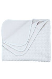 Ekru Yıldız Kabartmalı Kalın Peluş Battaniye 100*120 cm