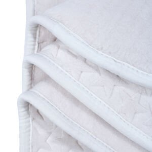 Ekru Yıldız Kabartmalı Kalın Peluş Battaniye 100*120 cm