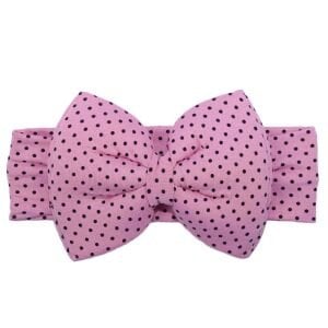Kız Bebek Pembe Puanlı Fiyonklu Bandana