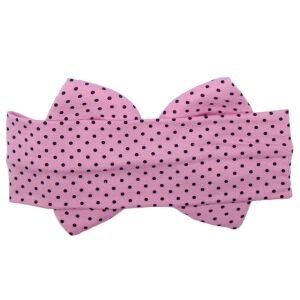 Kız Bebek Pembe Puanlı Fiyonklu Bandana