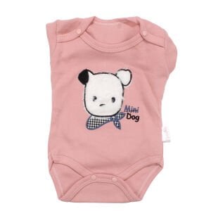 Unisex Pembe Köpek Baskılı Kapşonlu Hırkalı 3'lü Takım