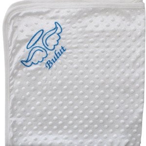 İsme Özel Krem Mavi Nohut Battaniye