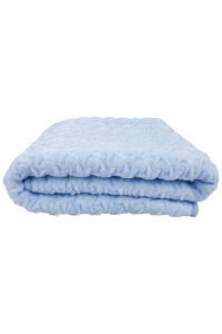 Mavi Yıldız Kabartmalı Kalın Peluş Battaniye 100*120 cm