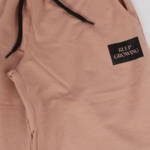 Kız Çocuk Somon Paçası Beli Lastikli Diz Detaylı Tek Alt