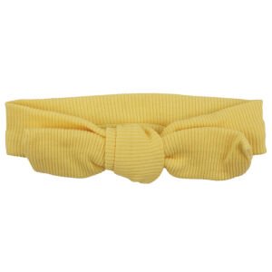 Kız Bebek Sarı Düğümlü Fitilli Bandana