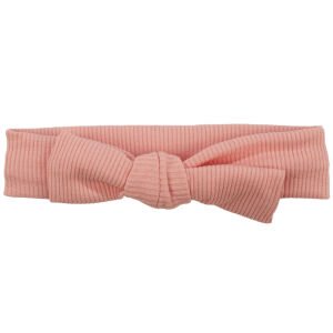 Kız Bebek Somon Düğümlü Fitilli Bandana