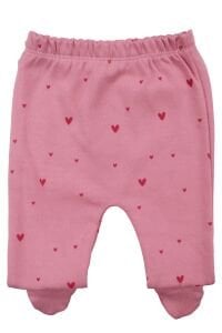 Kız Bebek Pembe Tavşan Baskılı Fırfırlı Patikli Pijama Takımı 0-3 Ay