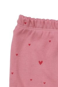 Kız Bebek Pembe Tavşan Baskılı Fırfırlı Patikli Pijama Takımı 0-3 Ay