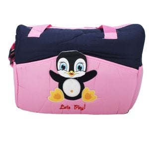 Penguen Kabartmalı Bebek Çantası Pembe