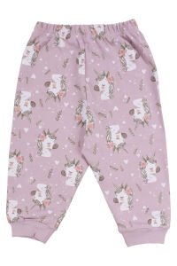 Kız Bebek Mor Unicorn Baskılı Pijama Takımı