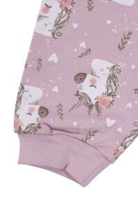 Kız Bebek Mor Unicorn Baskılı Pijama Takımı