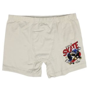 Erkek Çocuk Krem Baskılı Boxer