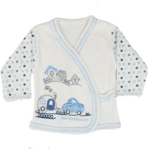 Mavi Arabalı Puanlı 5 Parça Hastane Çıkış Seti