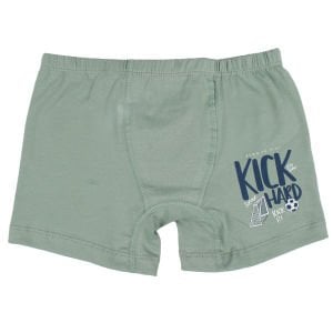 Erkek Çocuk Yeşili Baskılı Boxer