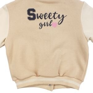 Kız Çocuk Krem Kahve 3 İp Kolej Hırka