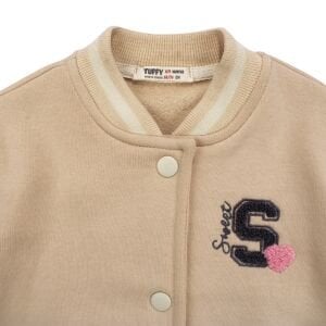 Kız Çocuk Krem Kahve 3 İp Kolej Hırka