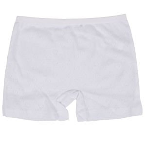 Kız Çocuk Beyaz Jakarlı Kalp Desenli Boxer
