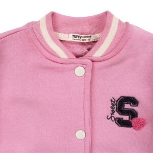 Kız Çocuk Ekru Pembe 3 İp Kolej Hırka