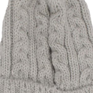 Unisex Gri Triko Tek Kulaklı İpli Bere 0-1 Yaş