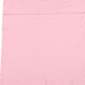 Kız Çocuk Pembe Jakarlı Kalp Desenli İp Askı Atlet