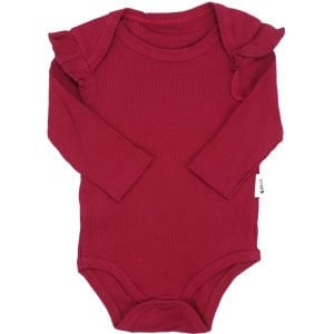 Kız Bebek Fuşya Pembe Omuzları Fırfırlı Kalp Desenli 3'lü Zıbın Set