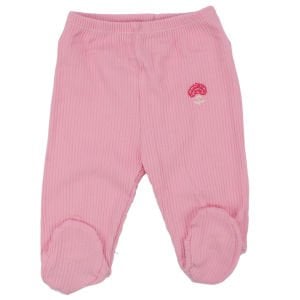Kız Bebek Fuşya Pembe Kalp Desenli 3'lü Tek Alt Set