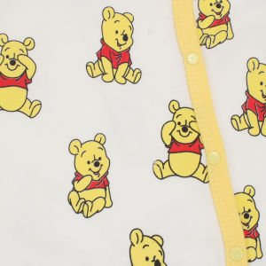 Unisex Sarı Tatlı Ayıcık Desenli Bereli 2'li Tulum Set
