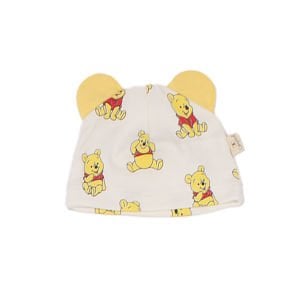 Unisex Sarı Tatlı Ayıcık Desenli Bereli 2'li Tulum Set