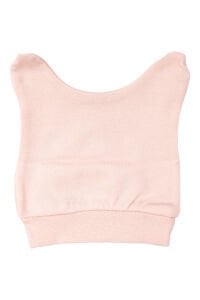 Kız Bebek Somon Çizgili Tavşan Nakışlı Pijama Takımı 0-3 Ay