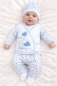 Chery Açık Mavi 7 li Erkek Bebek Hastane Çıkış Seti