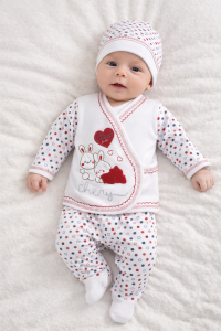 Chery Kırmızı 7 li Bebek Hastane Çıkış Seti