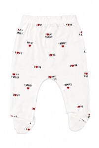Unisex Ekru I Love My Family Yazılı Puanlı 5'li Hastane Çıkış Seti