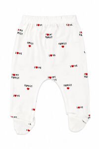 Unisex Ekru I Love My Family Yazılı Puanlı 5'li Hastane Çıkış Seti