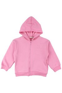 Kız Cocuk Pembe Colorful Kapüşonlu Hırka