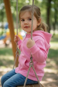 Kız Cocuk Pembe Colorful Kapüşonlu Hırka