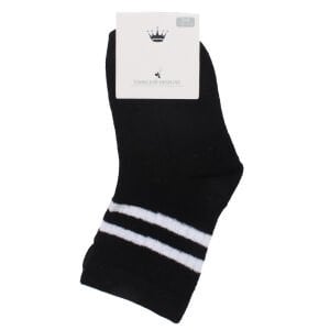 Erkek Çocuk Siyah Beyaz Çizgili Çorap