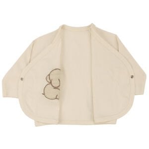 Erkek Bebek Bej Kahve Fil Nakışlı Beş Parça Hastane Çıkış Seti