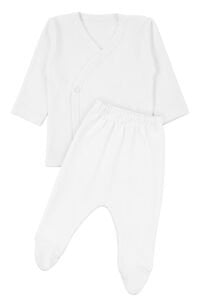 Unisex Ekru Naturel %100 Pamuk 10 Parça Hastane Çıkış Seti