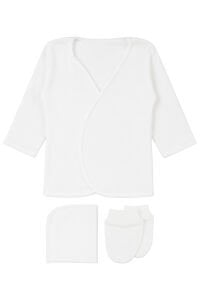 Unisex Ekru Naturel %100 Pamuk 10 Parça Hastane Çıkış Seti