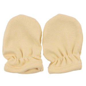 Sarı Lastikli Bebek Eldiveni