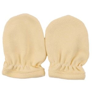 Sarı Lastikli Bebek Eldiveni