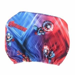 Erkek Çocuk Mavi Kırmızı Avengers Baskılı Boneli Şortlu Mayo