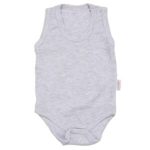 Unisex Gri Raporlu Askılı Zıbın