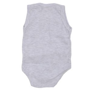 Unisex Gri Raporlu Askılı Zıbın