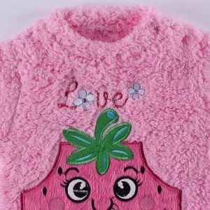Kız Bebek Pembe Çilekli Welsoft 2'li Peluş Takım