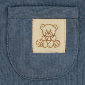 Erkek Çocuk Mavi Cepli Ayı Armalı Üç İp 2'li Takım