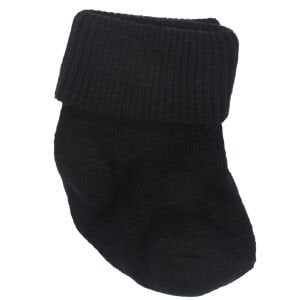 Erkek Bebek Mavi Laci Ekru Kıvrık 3'lü Çorap 0-6 Ay