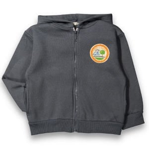 Erkek Cocuk Füme Happy Camper Yazılı 3 İp Kapüşonlu