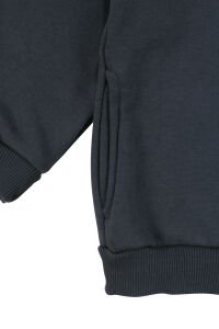 Erkek Cocuk Füme Happy Camper Yazılı 3 İp Kapüşonlu