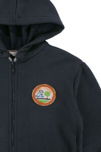 Erkek Cocuk Füme Happy Camper Yazılı 3 İp Kapüşonlu